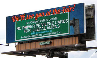 Protect Oregon Driver Licenses billboard